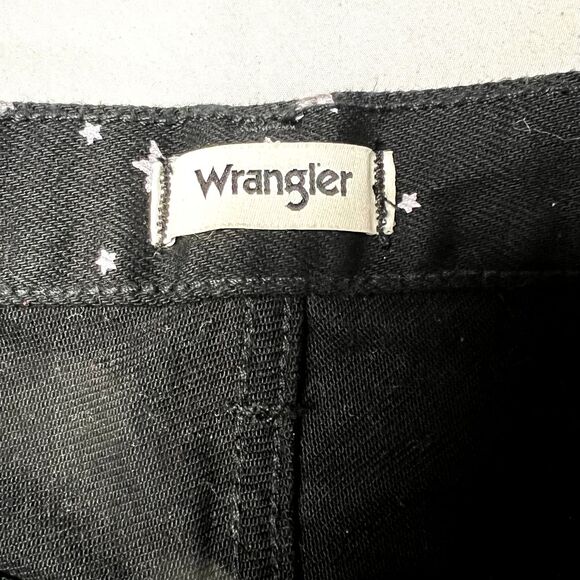 Free People Wrangler Star Print Wide Flare Jeans Western Corduroy Pockets 28x32 - Picture 4 of 13